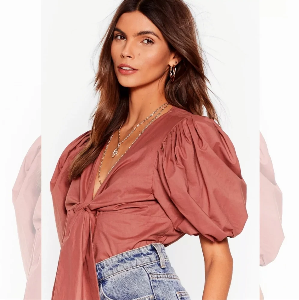 Nasty Gal Puff Sleeve Top - Picture 3 of 4